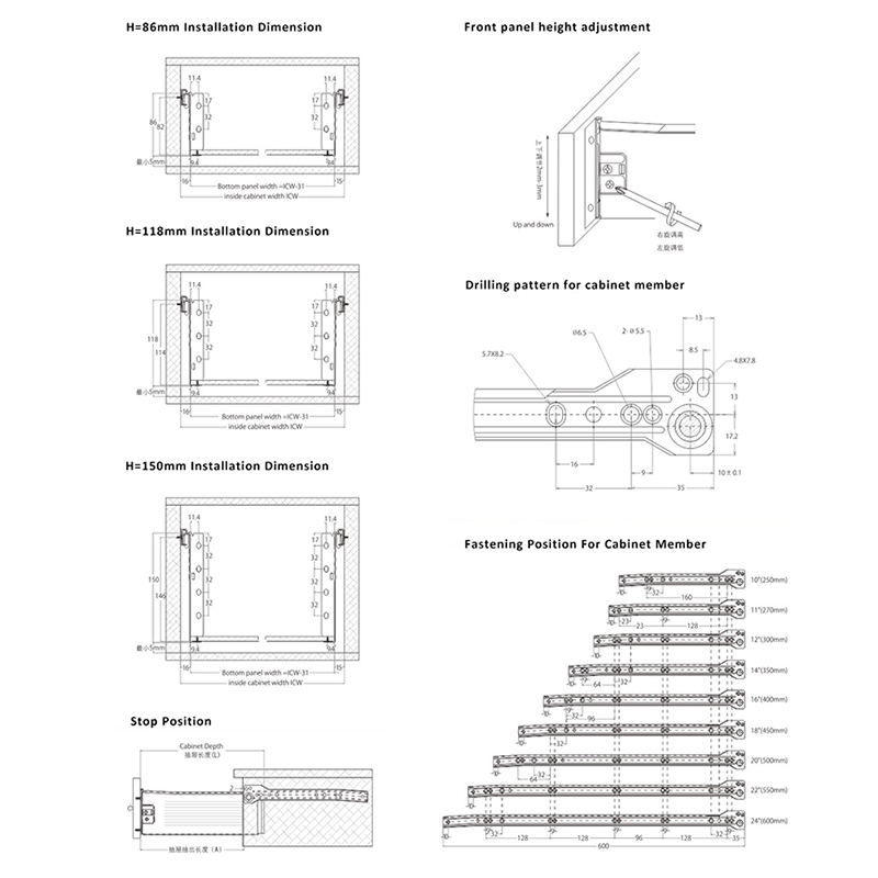 powder coating drawer slide metal box